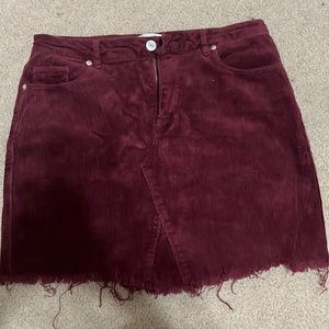 Love Tree Corduroy Skirt Red